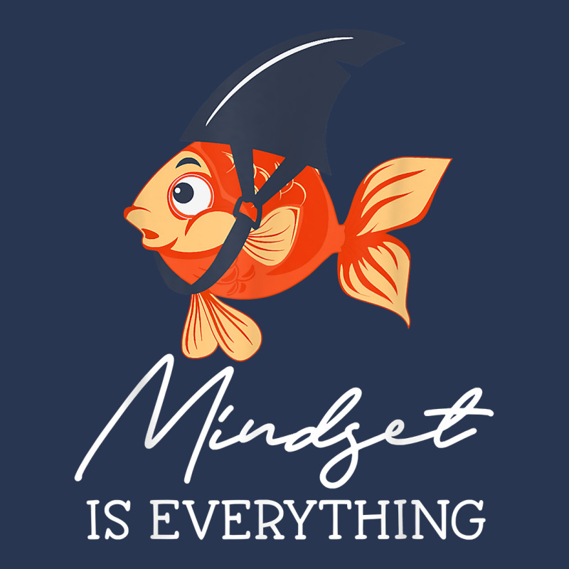 Everything Is Mindset Shark Fin Goldfish Motivational Quote T Shirt Men Denim Jacket | Artistshot