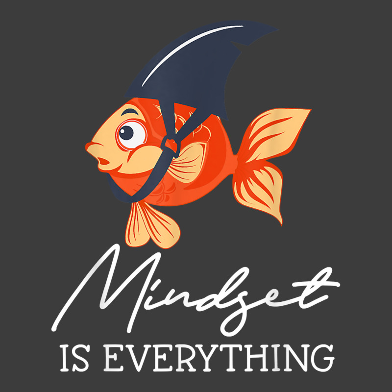 Everything Is Mindset Shark Fin Goldfish Motivational Quote T Shirt Men's Polo Shirt | Artistshot