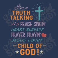 Truth Praise Blessing Pray Child Of God Christian Music Vintage Retro Ladies Denim Jacket | Artistshot