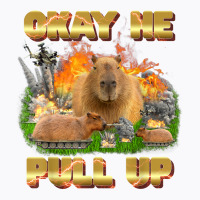 Okay He Pull Up Tee Capybara Fire Tee Capybara Lover Gift T Shirt T-shirt | Artistshot