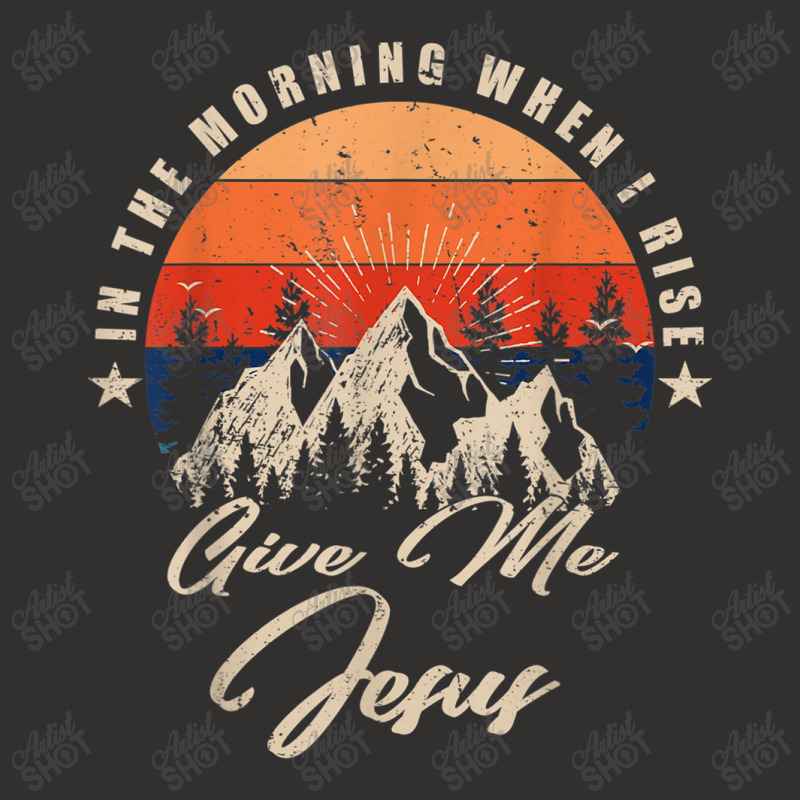 Vintage Mountain, In The Morning When I Rise Give Me Jesus Music Vinta Champion Hoodie | Artistshot