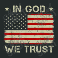 Vintage Old American Flag In God We Trust Christian Vintage Women's Triblend Scoop T-shirt | Artistshot