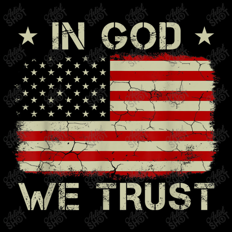 Vintage Old American Flag In God We Trust Christian Vintage Cropped Sweater by Aria-Proctor | Artistshot