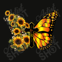 Vintage Women Men Faith Cross Sunflower Butterfly Christian Cartoon Ch Scorecard Crop Tee | Artistshot