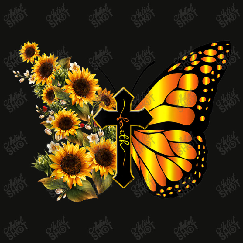 Vintage Women Men Faith Cross Sunflower Butterfly Christian Cartoon Ch Scorecard Crop Tee by Aria-Proctor | Artistshot