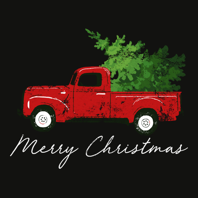 Vintage Wagon Christmas Long Sleeve Shirt   Tree On Truck Scorecard Crop Tee by ChristineWeber89 | Artistshot