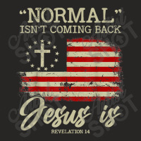 Normal Isn't Coming Back But Jesus Is Revelation 14 Costume Ladies Fitted T-shirt | Artistshot