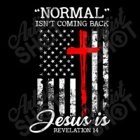 Normal Isn't Coming Back But Jesus Is Revelation 14 Usa Flag Cropped Hoodie | Artistshot