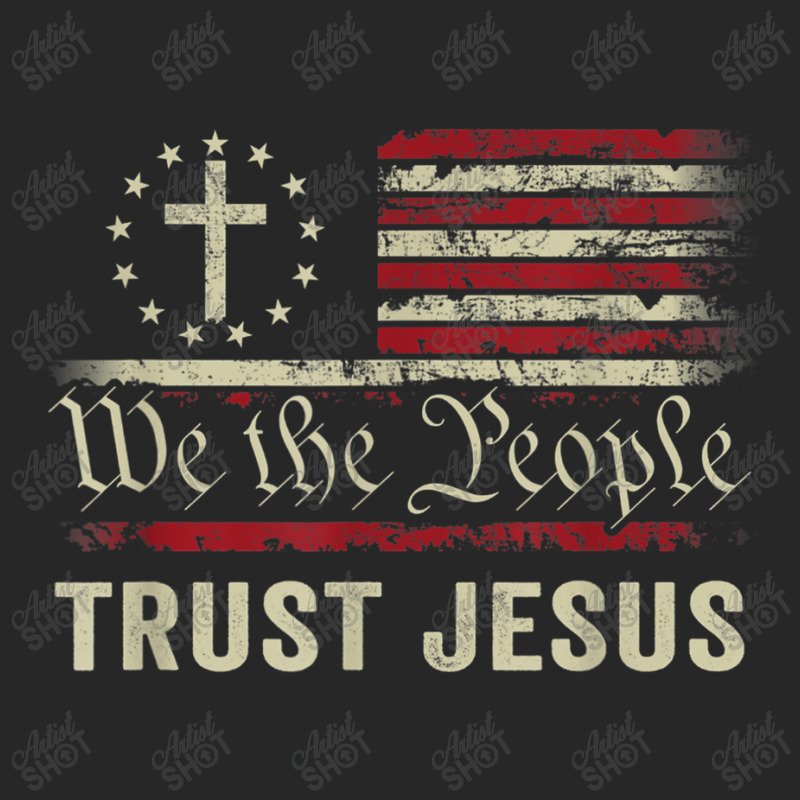 We The People Trust Jesus - Usa Flag Christian Patriotic Music Retro Men's T-shirt Pajama Set by Aria-Proctor | Artistshot