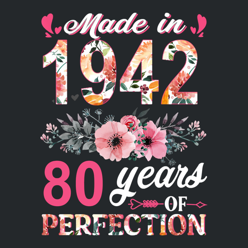 Made In 1942 Floral 80 Year Old 80th Birthday Gifts Women Pullover Hoo ...