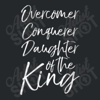 Womens Cute Christian Gift Overcomer Conquerer Daughter Of The King Gi Crewneck Sweatshirt | Artistshot