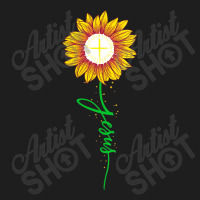 Womens Faith God Christian Religious Bible Church Jesus Sunflower Funn Classic T-shirt | Artistshot