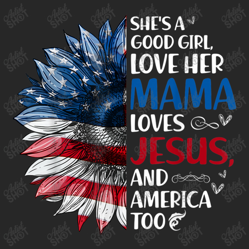 She Is A Good Girl Love Her Mama Jesus And America Men's T-shirt Pajama Set by TyDesign | Artistshot