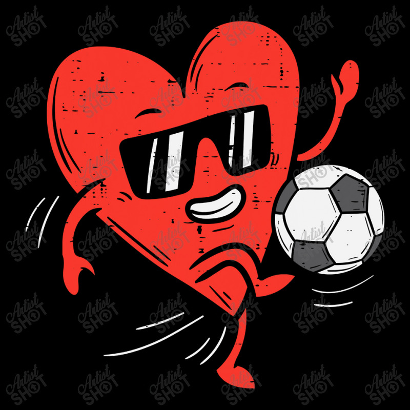 Heart Playing Soccer Valentines Day Football Girls Boys V-neck Tee | Artistshot