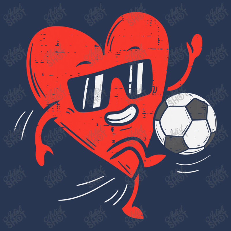 Heart Playing Soccer Valentines Day Football Girls Boys Men Denim Jacket | Artistshot