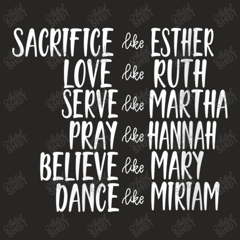 Womens Mens Sacrifice Like Esther Christian Bible Love Pray Day Gift Ladies Fitted T-Shirt by Aria-Proctor | Artistshot