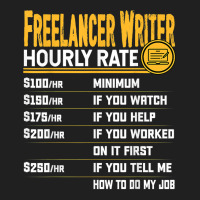 Funny Freelancer Writer Novelist Author Hourly Rate T Shirt Ladies Polo Shirt | Artistshot