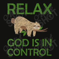 Womens Relax God Is In Control Sloth Lover Christian Faith Bible Funny Scorecard Crop Tee | Artistshot