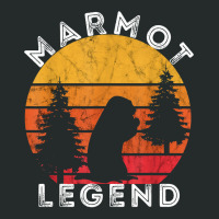 Marmot Legend Woodchuck Groundhog Retro Vintage Sunset T Shirt Women's Triblend Scoop T-shirt | Artistshot