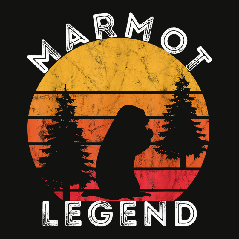 Marmot Legend Woodchuck Groundhog Retro Vintage Sunset T Shirt Scorecard Crop Tee by rillanerby | Artistshot