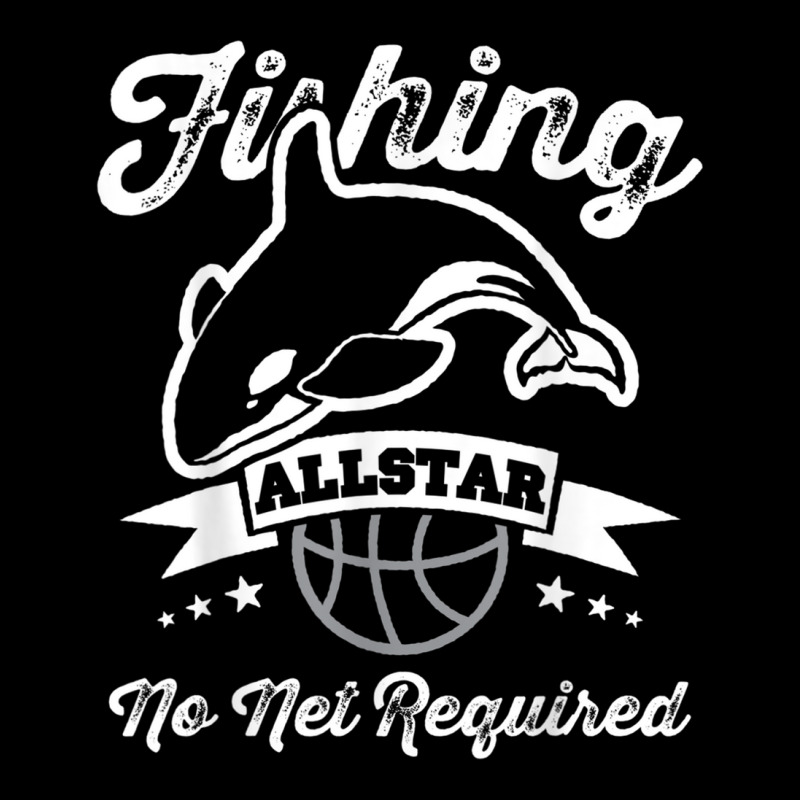 Orca Fishing Allstar No Net Required Funny Basketball Humor T Shirt Adjustable Cap | Artistshot