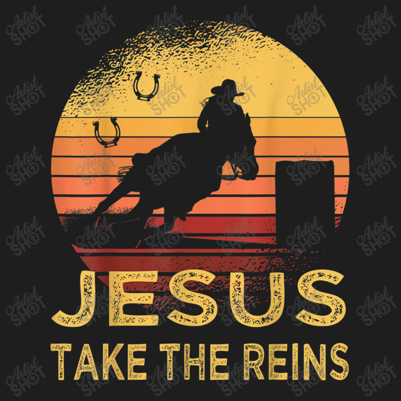 Vintage Retro Horse Barrel Racing Jesus Take The Reins Rodeo Classic T-shirt | Artistshot