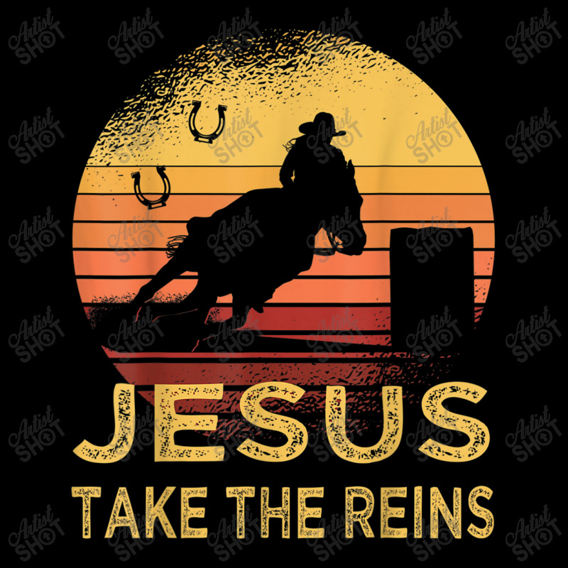 Vintage Retro Horse Barrel Racing Jesus Take The Reins Rodeo Unisex Jogger | Artistshot