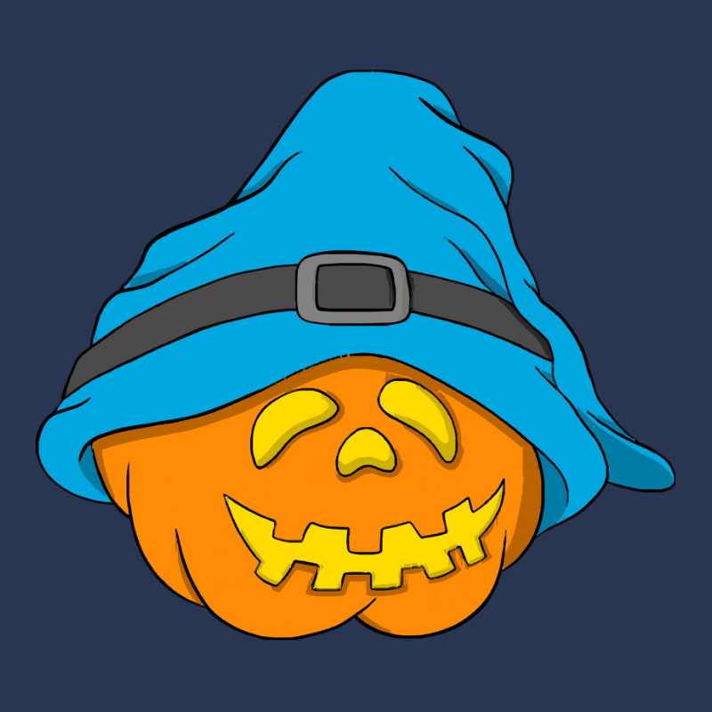 Halloween Jack O Lantern T  Shirt Slouchy Hat Halloween Pumpkin Blue V Men Denim Jacket | Artistshot