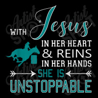 With Jesus In Her Heart And Reins In Her Hands She Is Adjustable Cap | Artistshot