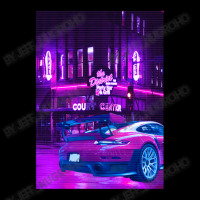 Car Retro Neon Synthwave V-neck Tee | Artistshot