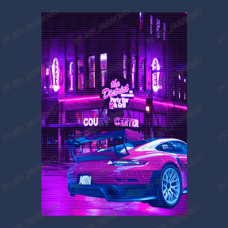 Car Retro Neon Synthwave Men Denim Jacket by Jeff_Nugroho | Artistshot