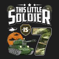 Kids 7 Year Old Soldier 7th Birthday Military Themed Camo Boys Classic T-shirt | Artistshot