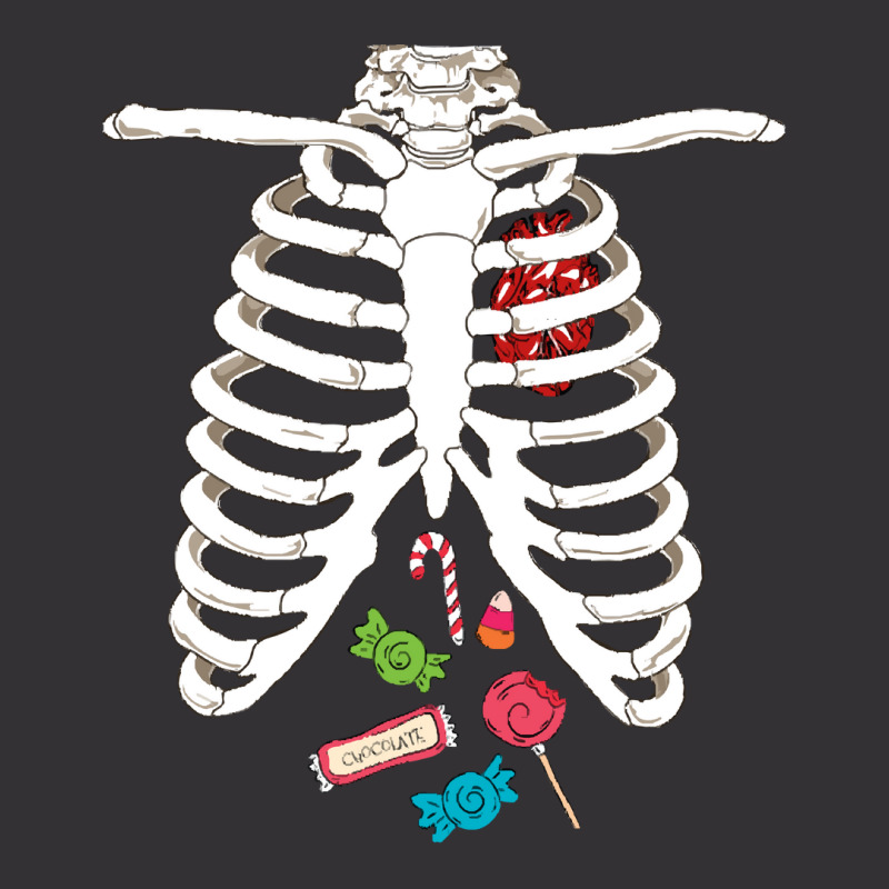 Halloween Skeleton T  Shirt Skeleton Rib Cage Heart Candy Funny Hallow Vintage Short | Artistshot