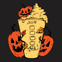 Halloween T  Shirt Fall Coffee P N G Pumpkin Spice Latte Iced Warm Coz T-shirt | Artistshot