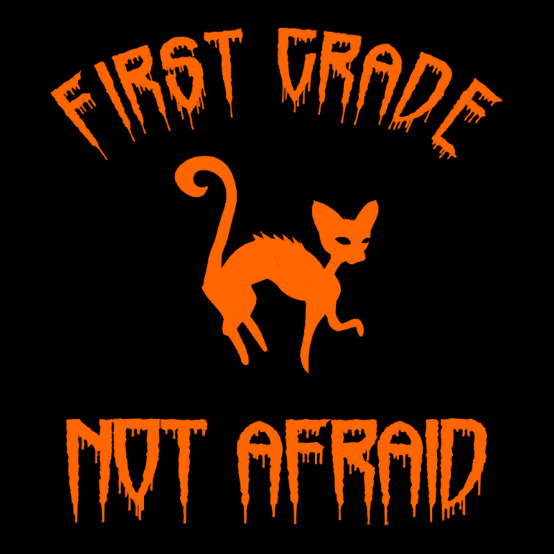 Halloween T  Shirt First Grade Halloween 1st Grade Not Afraid Cat T  S Men's Long Sleeve Pajama Set | Artistshot