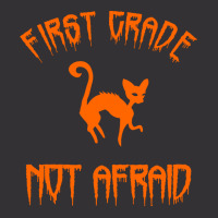 Halloween T  Shirt First Grade Halloween 1st Grade Not Afraid Cat T  S Vintage Short | Artistshot