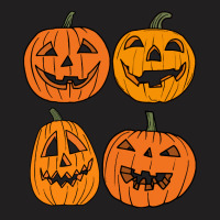 Halloween T  Shirt Four Jack O  Lantern Carved Pumpkins Halloween T  S T-shirt | Artistshot