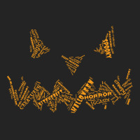 Halloween T  Shirt Grinning Halloween Text Art T  Shirt 3/4 Sleeve Shirt | Artistshot