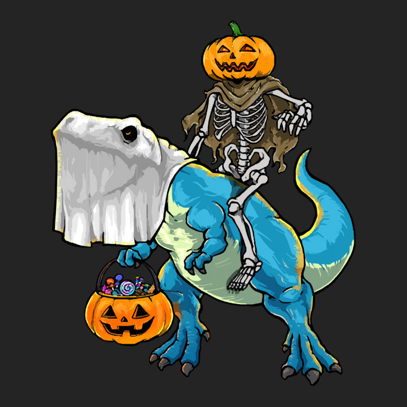 Halloween T  Shirt Halloween T Rex Skeleton Pumpkin T  Shirt 3/4 Sleeve Shirt | Artistshot