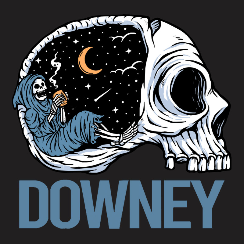 Downey T  Shirt Chilling Skeleton Downey T  Shirt T-shirt | Artistshot