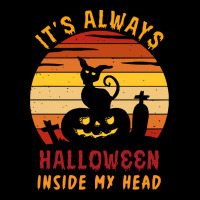 Halloween T  Shirt It's Always Halloween Inside My Head Cat T  Shirt V-neck Tee | Artistshot