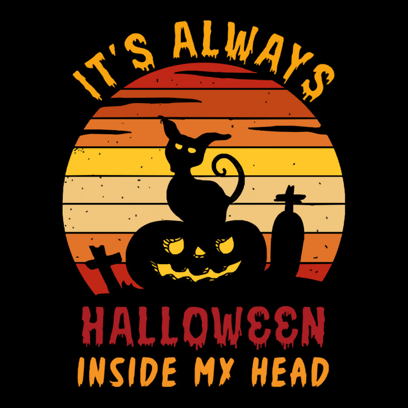 Halloween T  Shirt It's Always Halloween Inside My Head Cat T  Shirt V-neck Tee | Artistshot