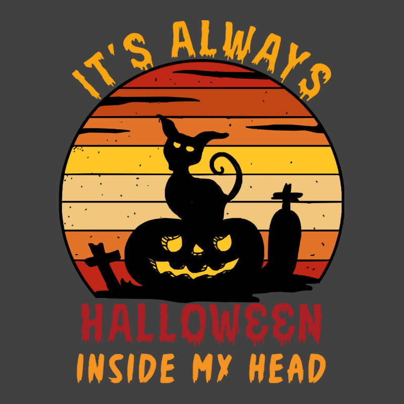 Halloween T  Shirt It's Always Halloween Inside My Head Cat T  Shirt Vintage T-shirt | Artistshot