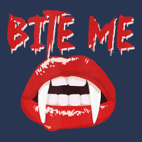 Bite Me Funny Halloween Vampire Bite Me Tank Top Ladies Denim Jacket | Artistshot