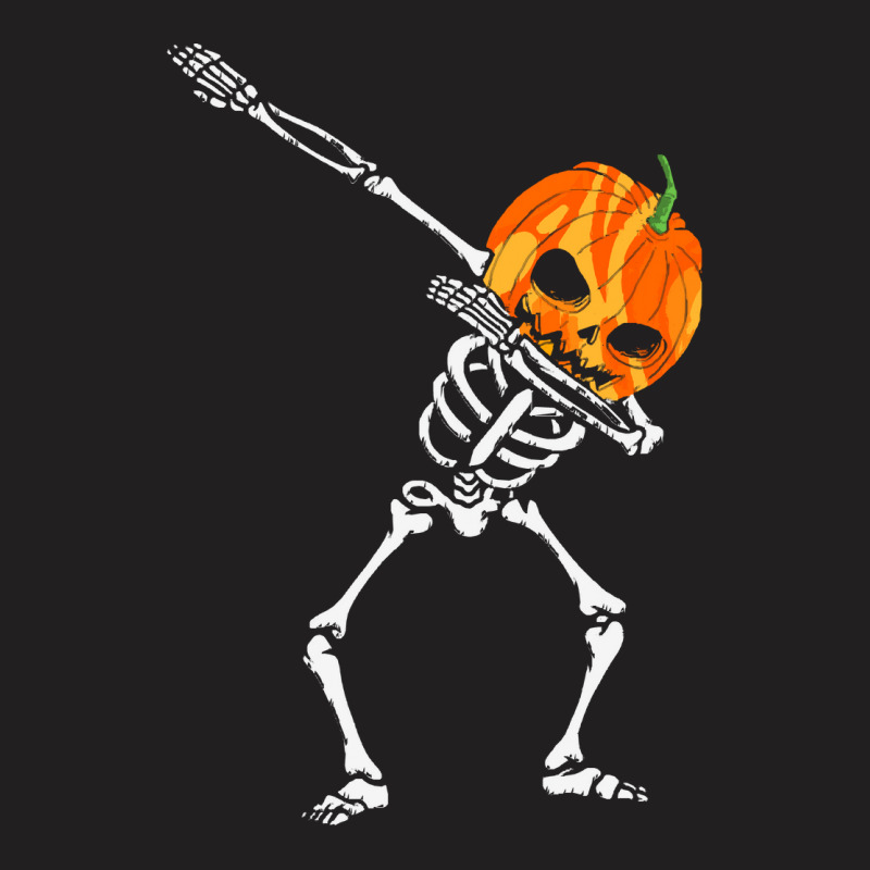 Funny Halloween Costumes T  Shirt Halloween Dabbing Skeleton Pumpkin B T-shirt | Artistshot