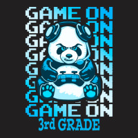 Game On 3rd Grade Back To School Panda T  Shirt Game On 3rd Grade Back T-shirt | Artistshot