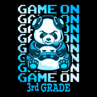 Game On 3rd Grade Back To School Panda T  Shirt Game On 3rd Grade Back Men's 3/4 Sleeve Pajama Set | Artistshot