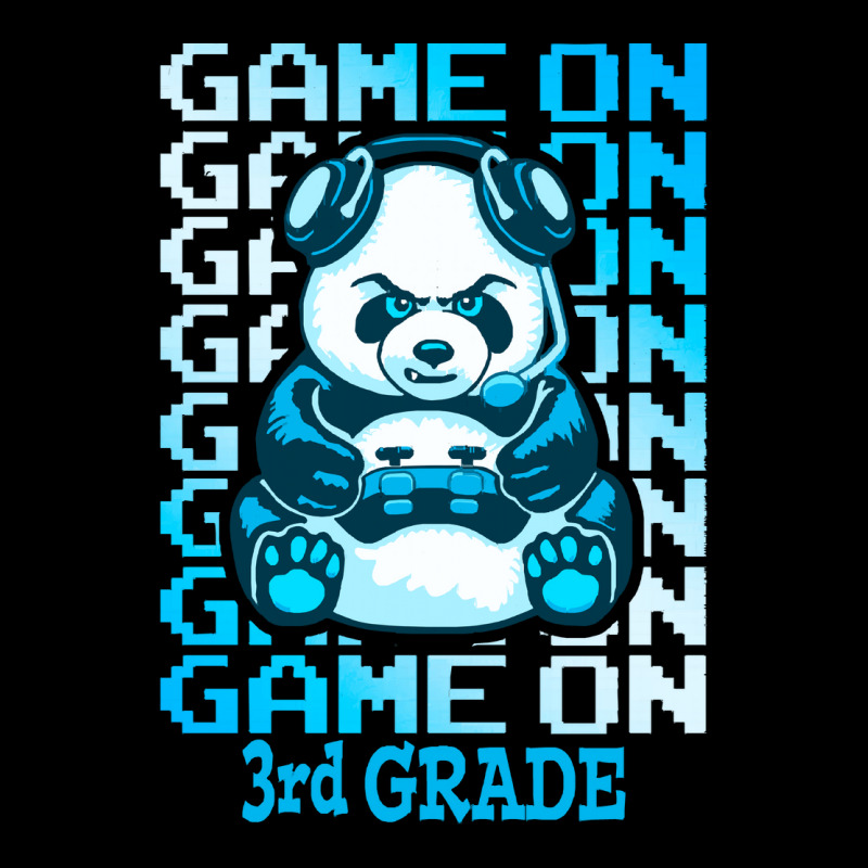 Game On 3rd Grade Back To School Panda T  Shirt Game On 3rd Grade Back Long Sleeve Shirts | Artistshot