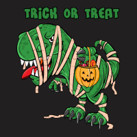 Halloween T  Shirthalloween Dinosaur T Rex Mummy Pumpkin T R I C K O R T-shirt | Artistshot