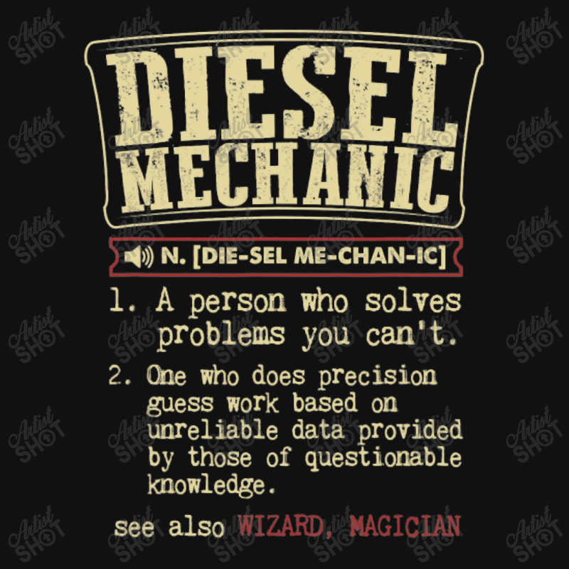 Funny Diesel Mechanic Meaning T Shirts Vintage Design Rear Car Mat | Artistshot